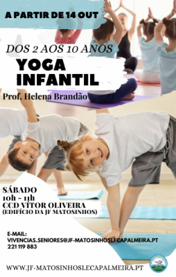  Yoga Infantil - Inscrições abertas