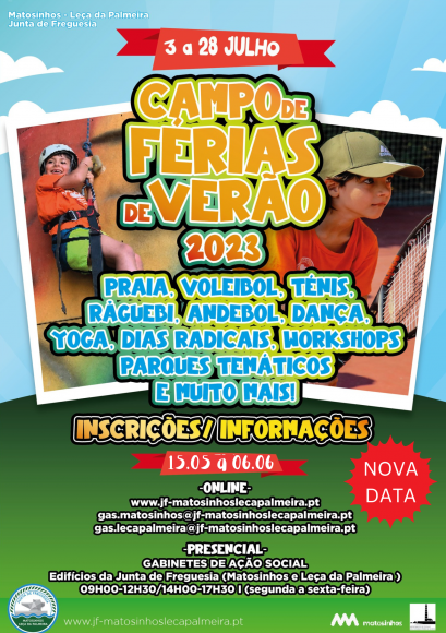 Inscricoes do Campo de Ferias com data alargada